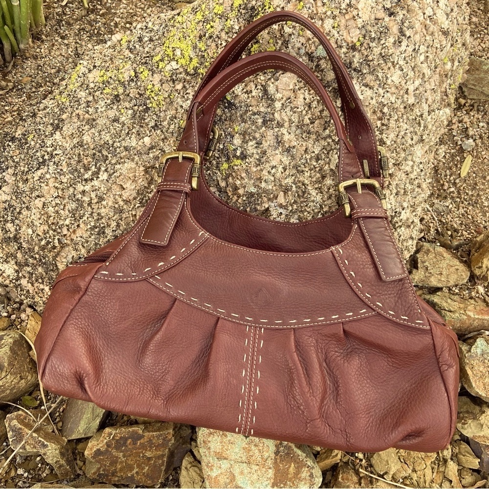 Pebbled Leather Hobo Bag by Eileen West⭐️GORGEOUS
